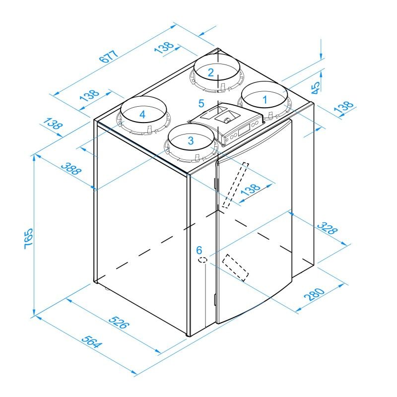 WTW ventilatie Brink Renovent Excellent 400