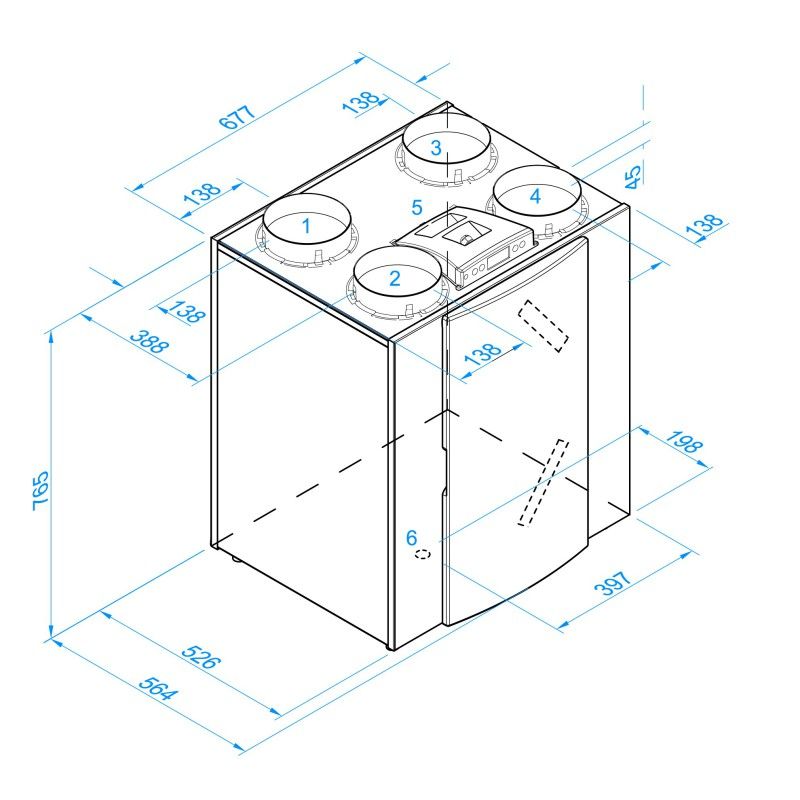 WTW ventilatie Brink Renovent Excellent 400